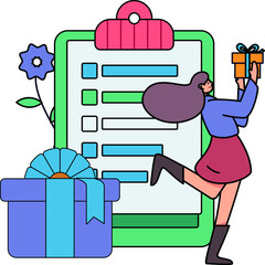 Questionnaire vector concept illustration
