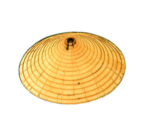 Saigon Asian conical hat isolated on white background.