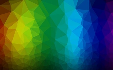 Light Multicolor, Rainbow vector shining triangular background.