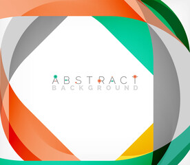 Abstract square shape with overlapping waves, minimal geometric background. Vector Illustration For Wallpaper, Banner, Background, Landing Page