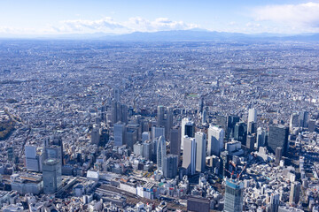 Fototapeta premium 新宿副都心・空撮