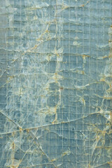 Broken industrial reinforced glass window