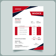 Abstract business invoice template in eps