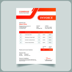 Abstract business invoice template in eps