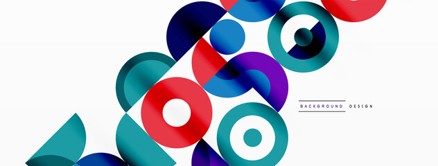 Colorful circle abstract background. Template for wallpaper, banner, presentation, background