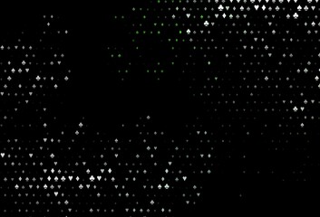 Dark green vector pattern with symbol of cards.