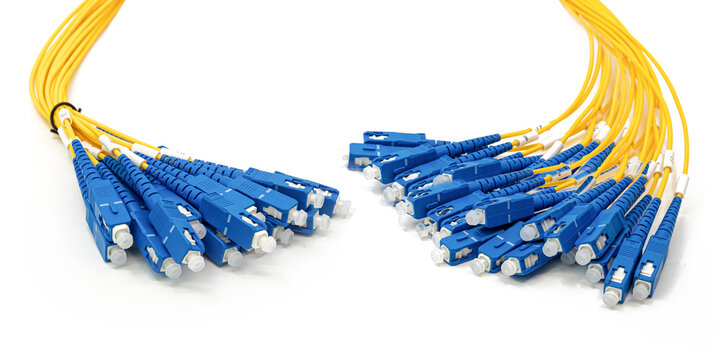 Fiber Optic patch cord Cable  on isolated white background