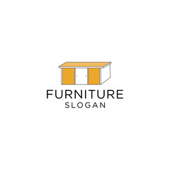 Furniture logo icon design vector 