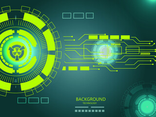 Digital HUD GUI UI with binary code. Futuristic, sci fi user interface. Virtual modern graphic. Technology background design. Dashboard display. Vector