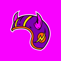 vector helmet with horns concept