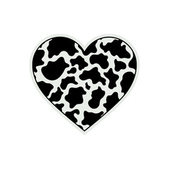vector love with cowhide concept