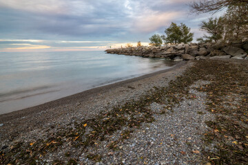 Sunset view from the lake Ontario