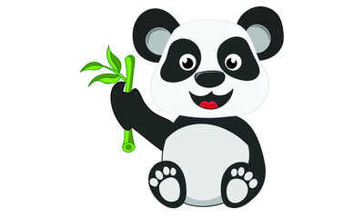 funny panda illustration vector deasign