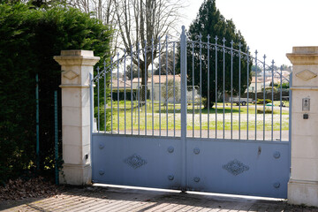 gray portal classical home high grey classic house access gate garden