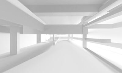 White Modern Background. Abstract Building Concept