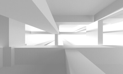 Naklejka na ściany i meble White Modern Background. Abstract Building Concept