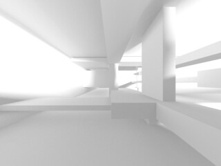 Obraz premium White Modern Background. Abstract Building Concept