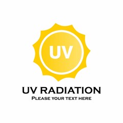 Uv radiation symbol logo design template illustration
