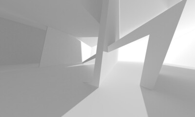 Fototapeta premium White Modern Background. Abstract Building Concept