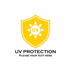 UV Protection symbol logo template illustration