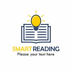 Smart reading symbol logo template illustration