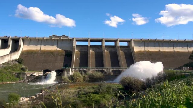  Slow Motion, pressured jet water in the swamp of Bellus, Valencia, Spain