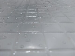 water drops on the floor