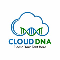 Obraz premium Cloud DNA symbol logo template illustration