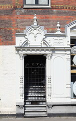 Amsterdam Alexander Boersstraat Street Sculpted Building Entrance Detail, Netherlands