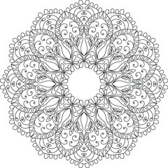 Mandala Design for coloring book