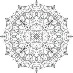 Mandala Design for coloring book