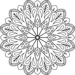 Mandala Design for coloring book