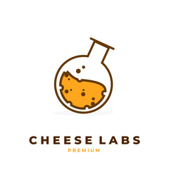 Vector cheese labs logo illustration