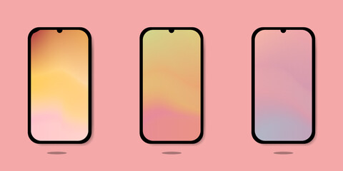 Smartphone screen mockup, digital device vector illustration