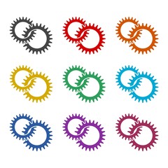 Simple Gears icon color set