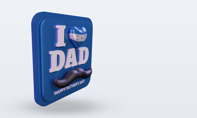 3d fathers day Honduras love flag rendering left view