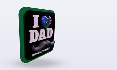 3d fathers day South Sudan love flag rendering left view