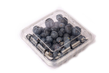 Fresh blueberries isolated on white background.