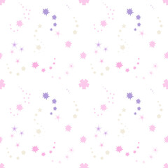 seamless pattern star shape, feminine shades color