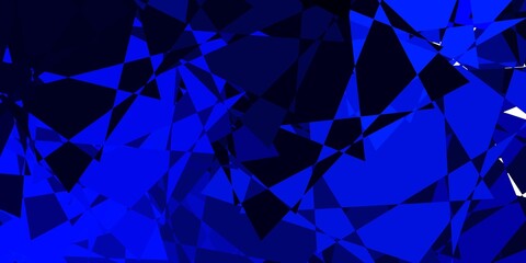 Dark BLUE vector pattern with polygonal shapes.