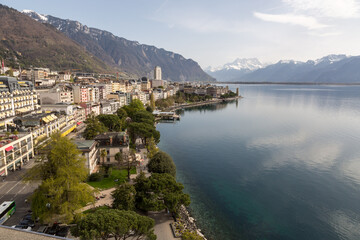 Fototapeta na wymiar Lac Léman à Montreux