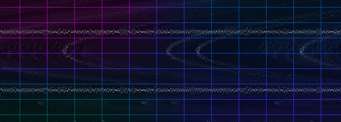 Abstract glitch art grid background image.