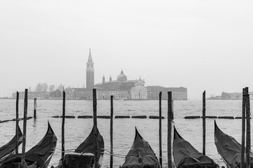 view of San Giorgio Maggiore from San Marco square in Venice; Venezia, Italy