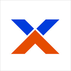 simple letter X flat design