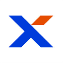 simple letter X flat design