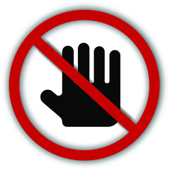 vector image of prohibition sign "do not touch"