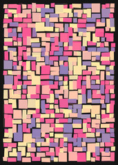 Fototapeta premium Offset Quads generative art background art illustration