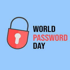 vector graphic of world password day good for national world password day celebration. flat design. flyer design.flat illustration.