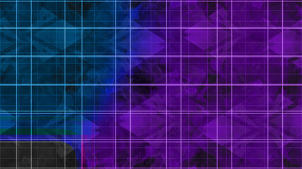 Abstract glitch art grid background image.