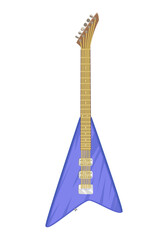 Icon of musical instrument, electric purple guitar. Symbol, icon for web site, mobile applications, games